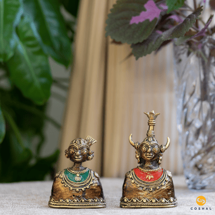 Madia Madin | Dhokra Brass Decor | Best for Table Tops |  Bastar Dhokra Art | Room Decor | Coshal | CD12