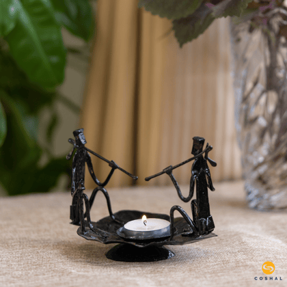 Tealight Holder | Wrought Iron | Gifting & Home Décor for Diwali & Christmas | Coshal | CI12