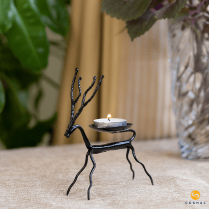 Tealight Holder | Wrought Iron | Gifting & Home Décor for Diwali & Christmas | Coshal | CI14