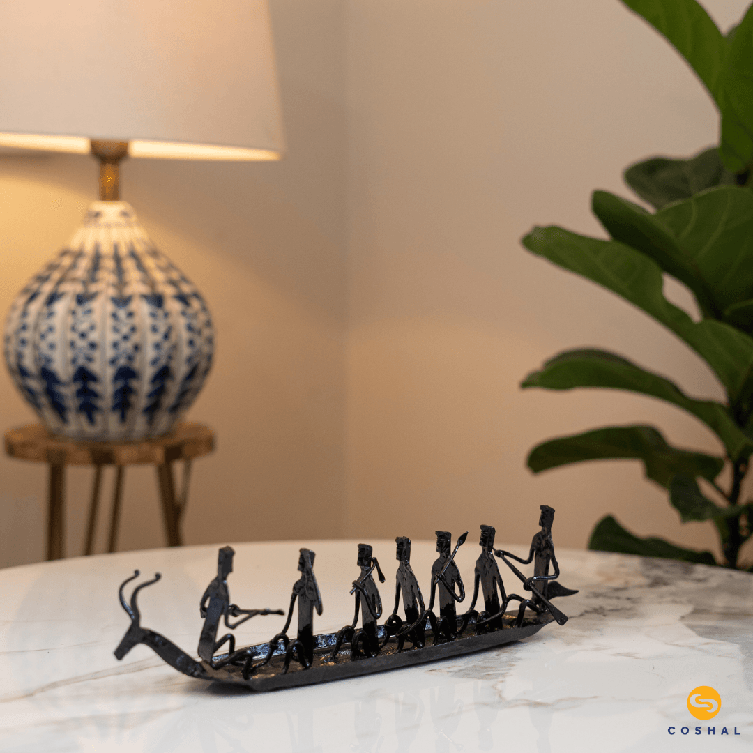 Tribal Deer Boat | Wrought Iron | Best for table décor | Coshal | CI07