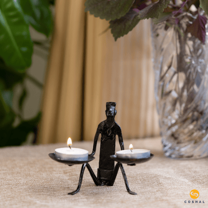 Tealight Holder | Wrought Iron | Gifting and Home Décor for Diwali & Christmas | Coshal | CI13