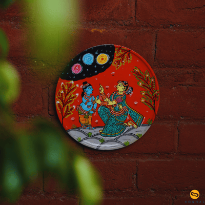 Krishna yashoda wall plate | Pattachitra | Best for wall decor | Coshal | OD21