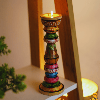 Pattachitra Candle Stand for Home Decoration | Coshal | OD57