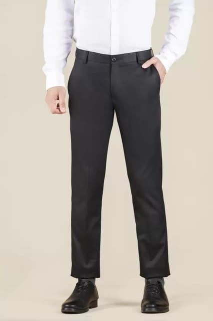 Buy INVICTUS Men Black Slim Fit Checked Formal Trousers - Trousers for Men  7029463 | Myntra