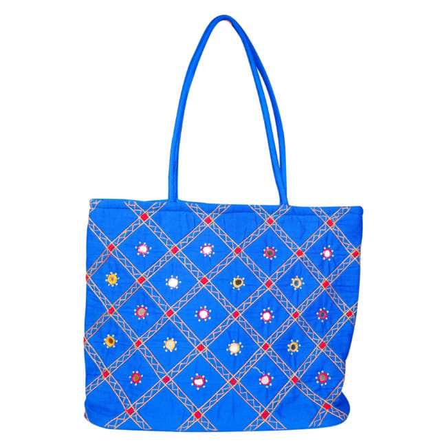 Banjara Handamade Jali Mothi Bag Blue Color