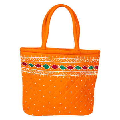 Banjara Handmade Batik Desing Bag Saffron Color