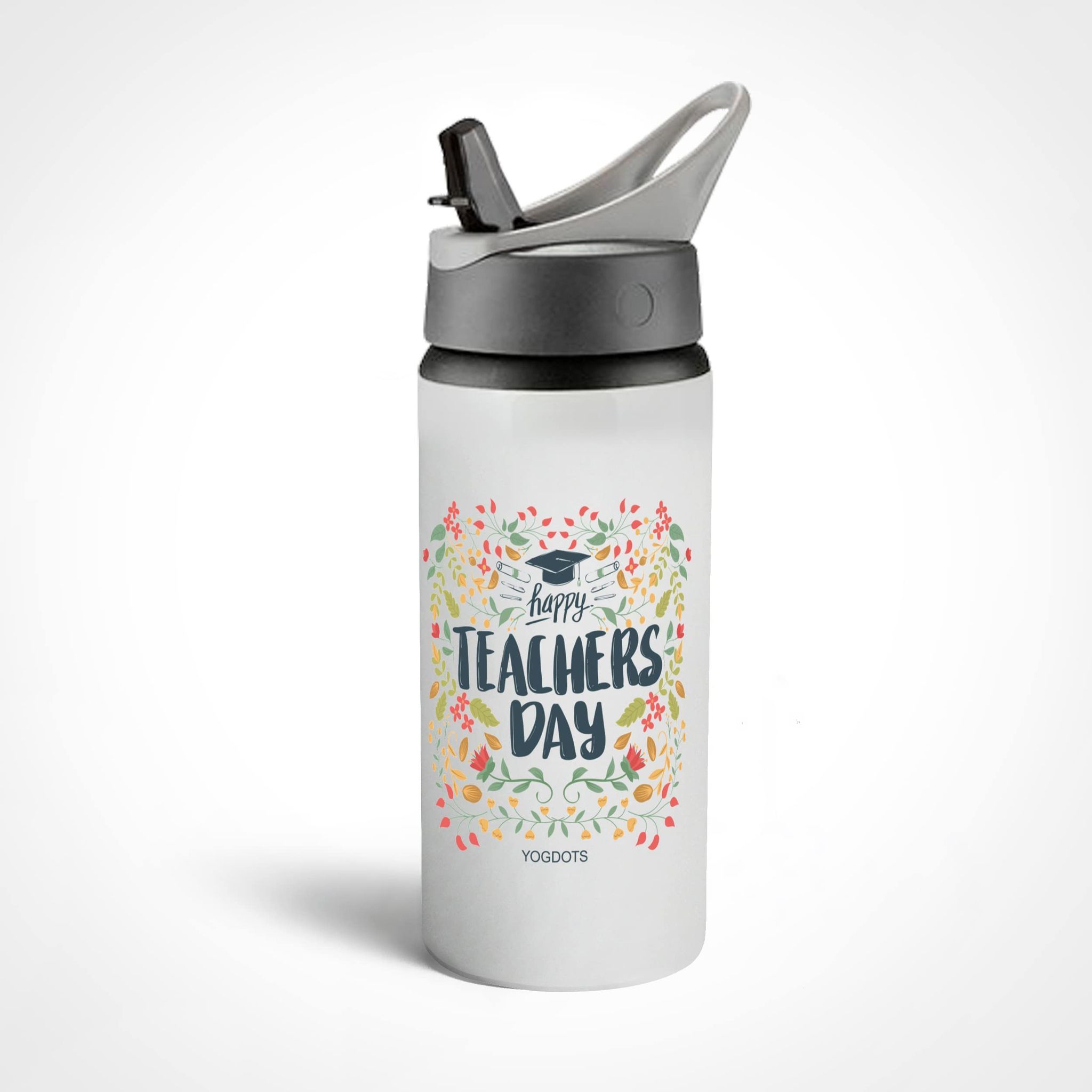 YOGDOTS Teacher's Day Gift Metal Sports Sipper 600 ML