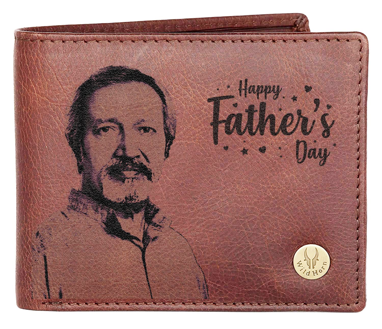 yogdots Personalized Father's Day Gift Premium Leather Wallet with RFID Safe | Money Wallet Gift for Father