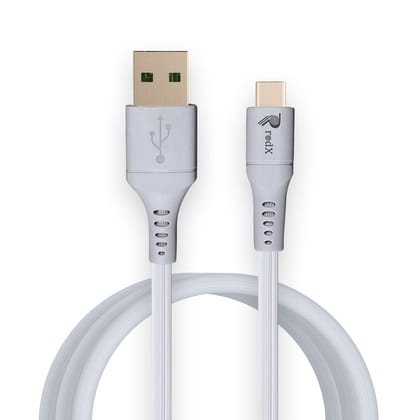 rodX 4A Fast Charging Type C Cable.Tangle Free Tinned Copper 4 Core Gear TPE Cable With 480 Mbps Data transmission 4 Feet(1.2M) Long Certified 10000+ Bend Life Span