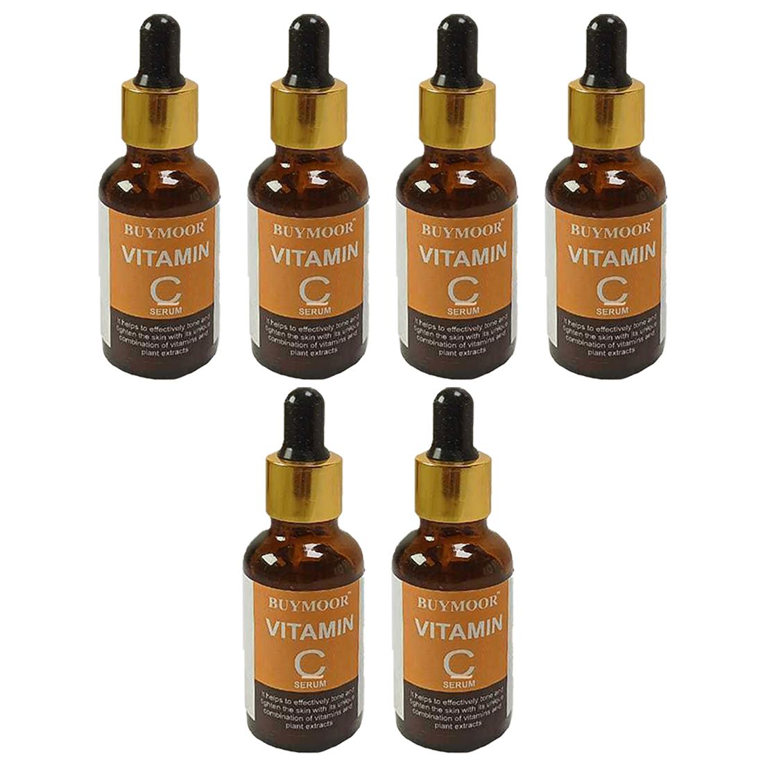 BUYMOOR Vitamin C Face Serum for Glowing Skin | Highly Stable & Effective Skin Brightening Vit C Serum For Women & Men 180 ml (Pack Of 6)