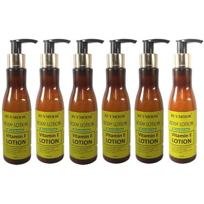 BUYMOOR Vitamin E Deep Nourishing Skin Brightening Body Lotion Men & Women 1200 ML(Pack Of 6).