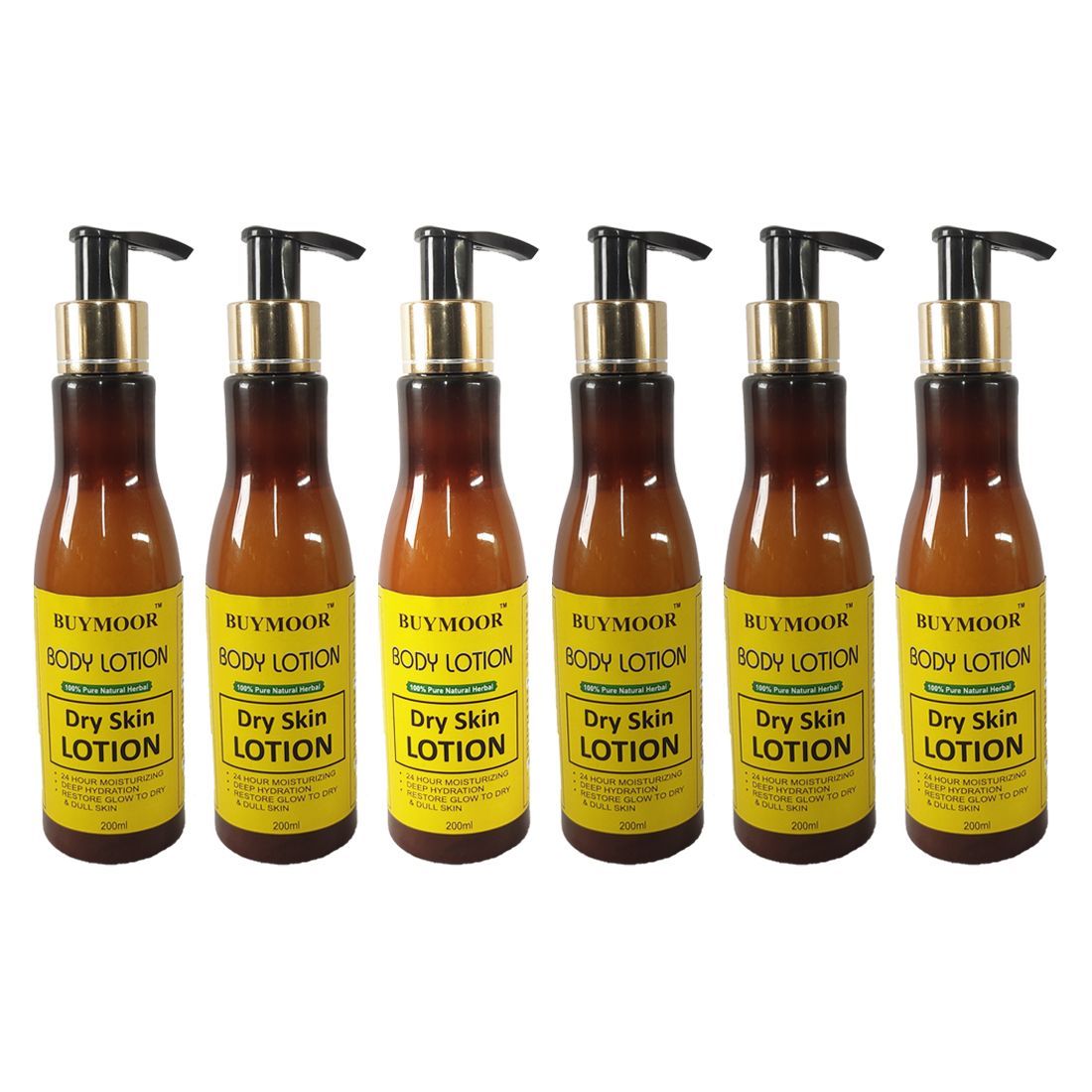 BUYMOOR Dry Skin Deep Nourishing Skin Brightening Body Lotion Men & Women 1200 ML(Pack Of 6).