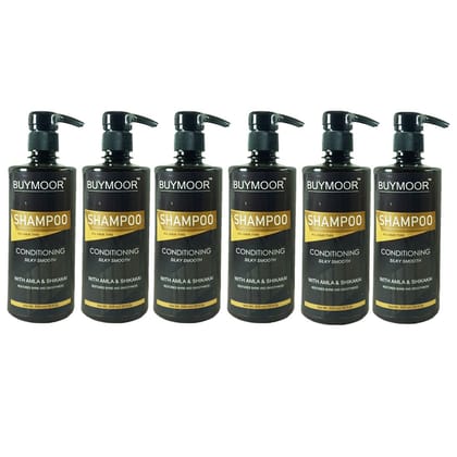 BUYMOOR Shampoo Nourishes Repair Smooth & Shine For Long and Lifeless Hair Dream Lengths for Men Women 500 ML (Pack of 6).