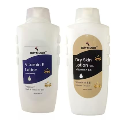 BUYMOOR Vitamin A & E and Vitamin E Deep Nourishing Skin Brightening Body Lotion Men & Women 1300 ML(Pack Of 2).
