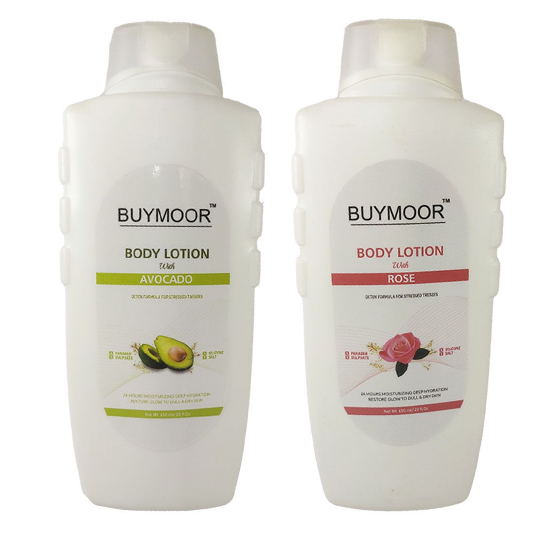 BUYMOOR Avocado & Rose Deep Nourishing Skin Brightening Body Lotion Men & Women 1300 ML(Pack Of 2).