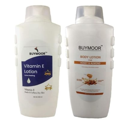 BUYMOOR Honey and Almond and Vitamin E Deep Nourishing Skin Brightening Body Lotion Men & Women 1300 ML(Pack Of 2).