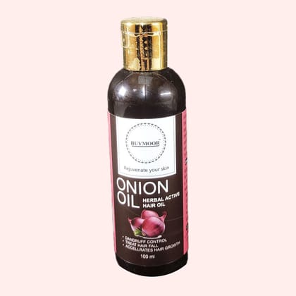 BUYMOOR Onion Oil for Hair Growth, Hair Fall And Dandruff Control with Herbal Active hair Oil - 100ml
