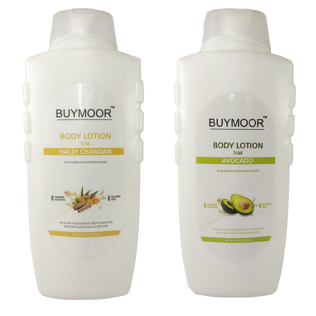 BUYMOOR Haldi Chandan & Avocado Deep Nourishing Skin Brightening Body Lotion Men & Women 1300 ML(Pack Of 2).