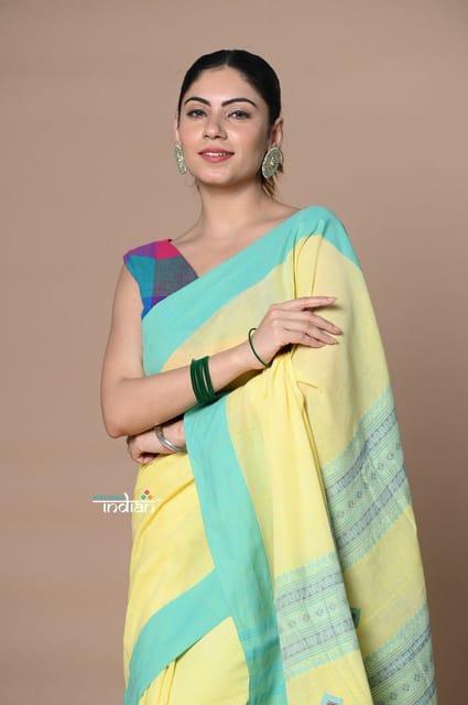 Handloom Gadwal pure cotton saree