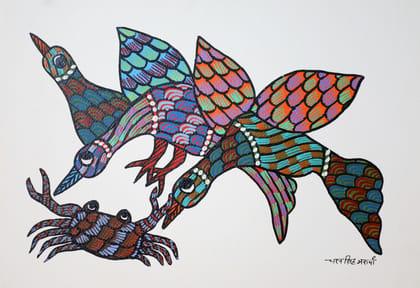 Tribes India Handmade Gond Paper Painting