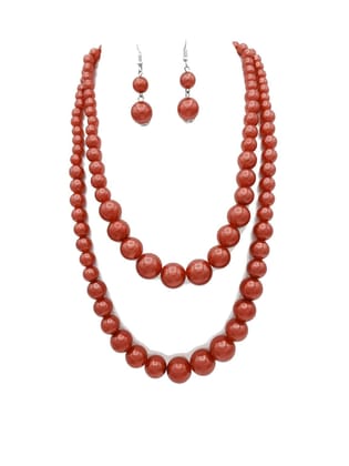 Beads Necklace Set With Earring