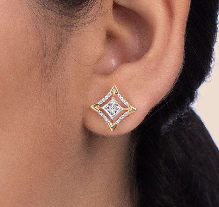 Gold plated American diamond studs