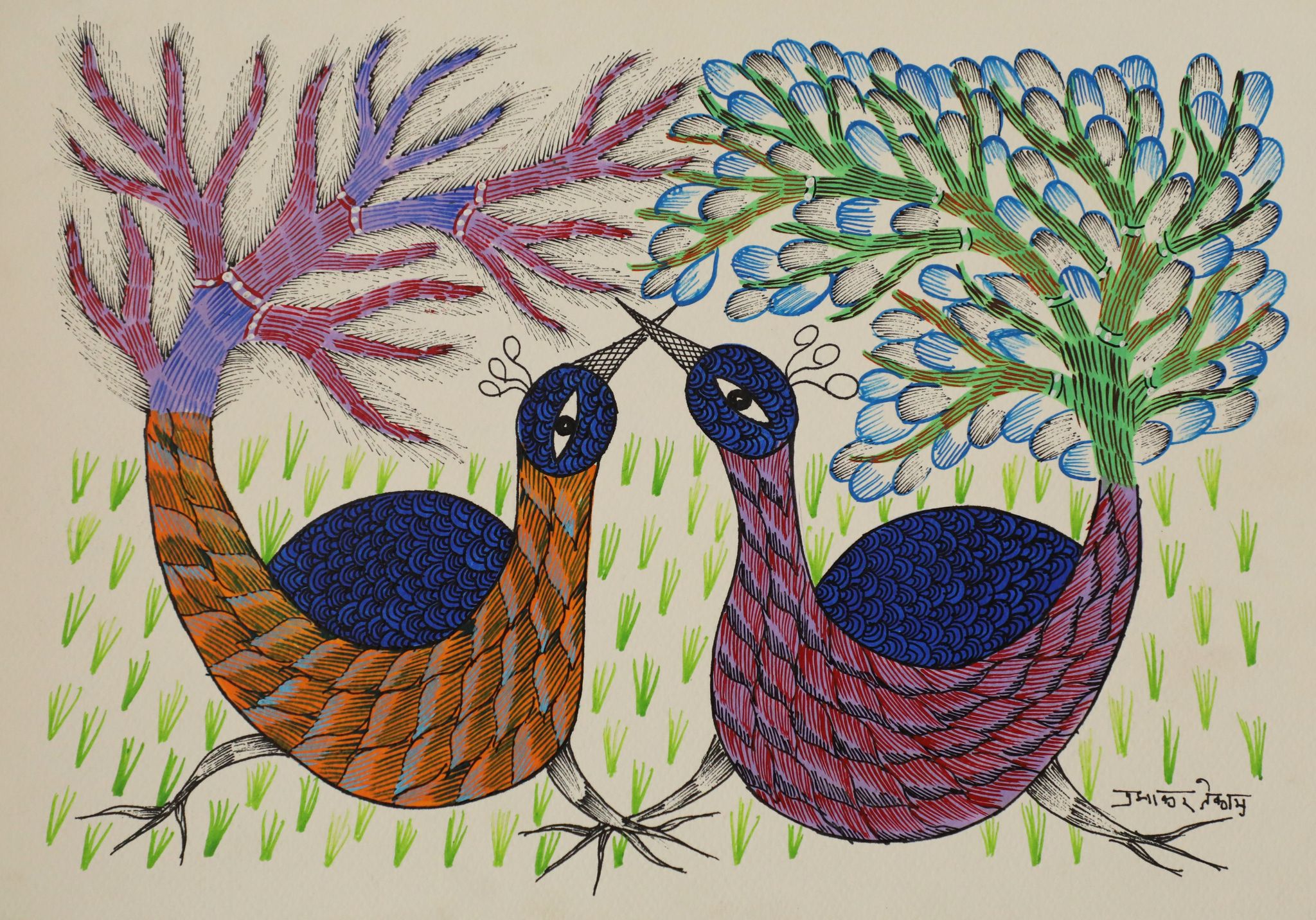 Tribes India Handmade Gond Paper Painting