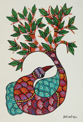 Tribes India Handmade Gond Paper Painting