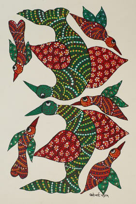 Tribes India Handmade Gond Paper Painting