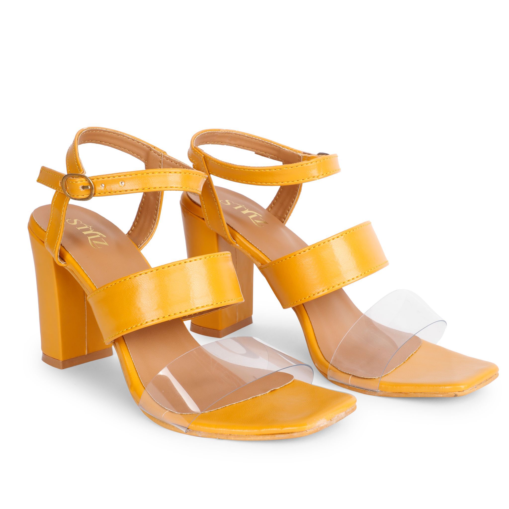 STYLZINDIA Women's Heel for Party and Casual Wear - Yellow