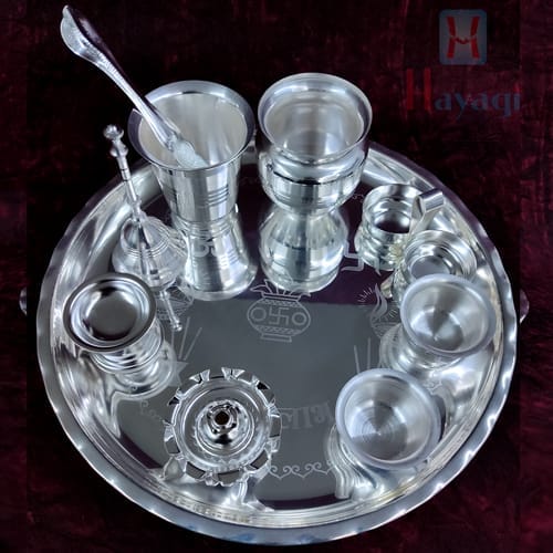 Hayagi Silver Pooja Thali Complete Set