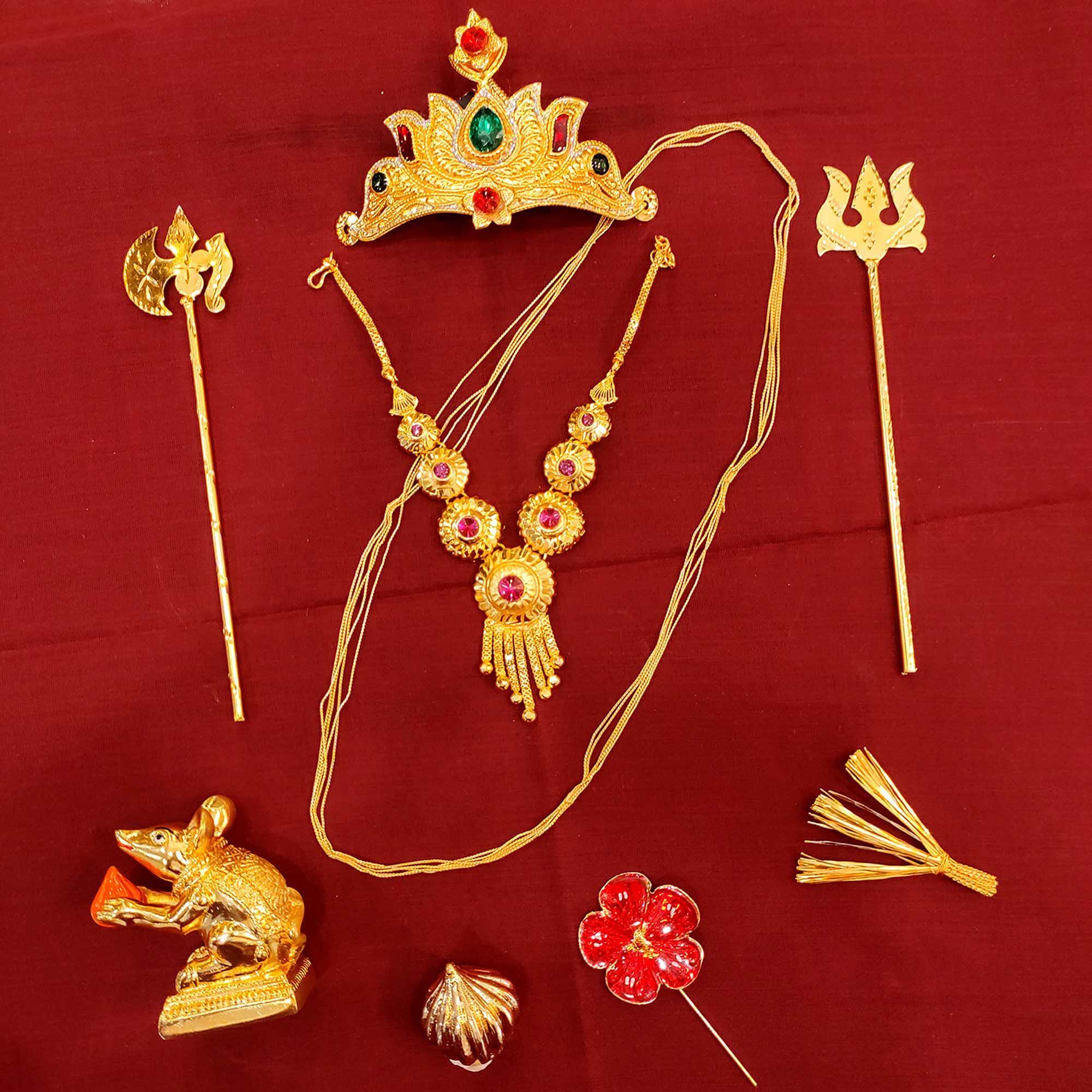 Hayagi Buy Online Ganesh Accessories Combo For Shri Ganesh