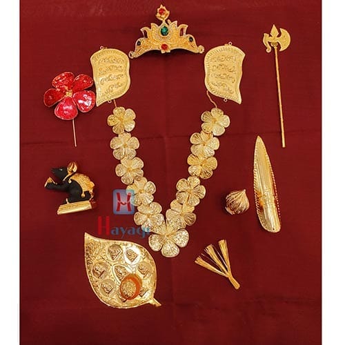 Hayagi Buy Online Ganesh Jewellery Combo Set for Ganpati Bappa