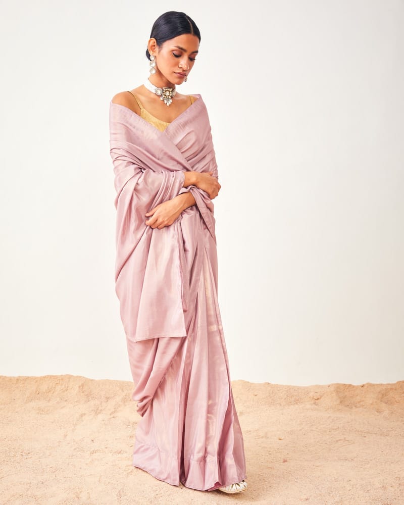 Chinon Foil Coating Saree