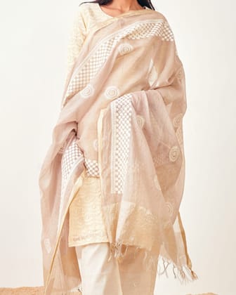 Chanderi Embroidery Dupatta