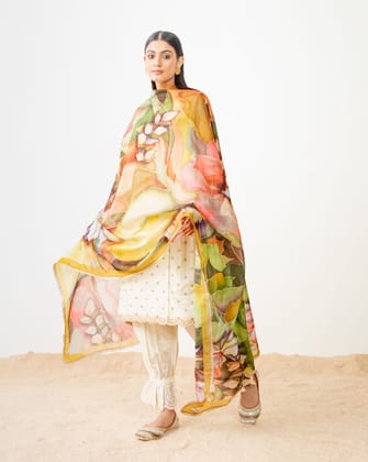 Digital Print Viscose Organza Dupatta