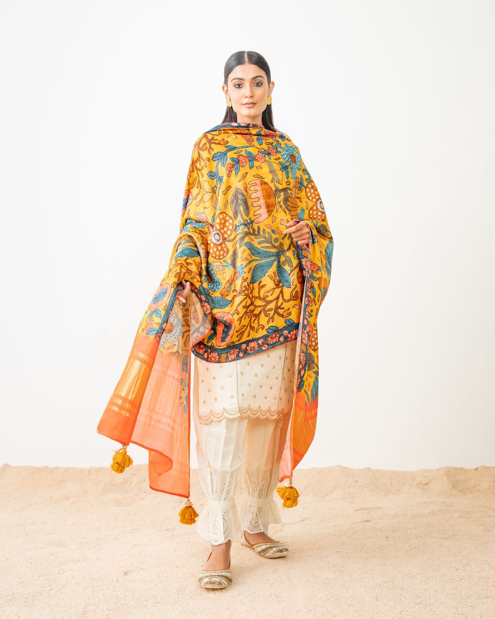 Digital Print Gajji Silk  Dupatta