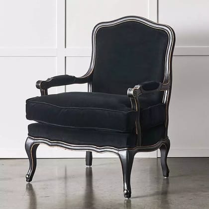 French Arm Chair Black