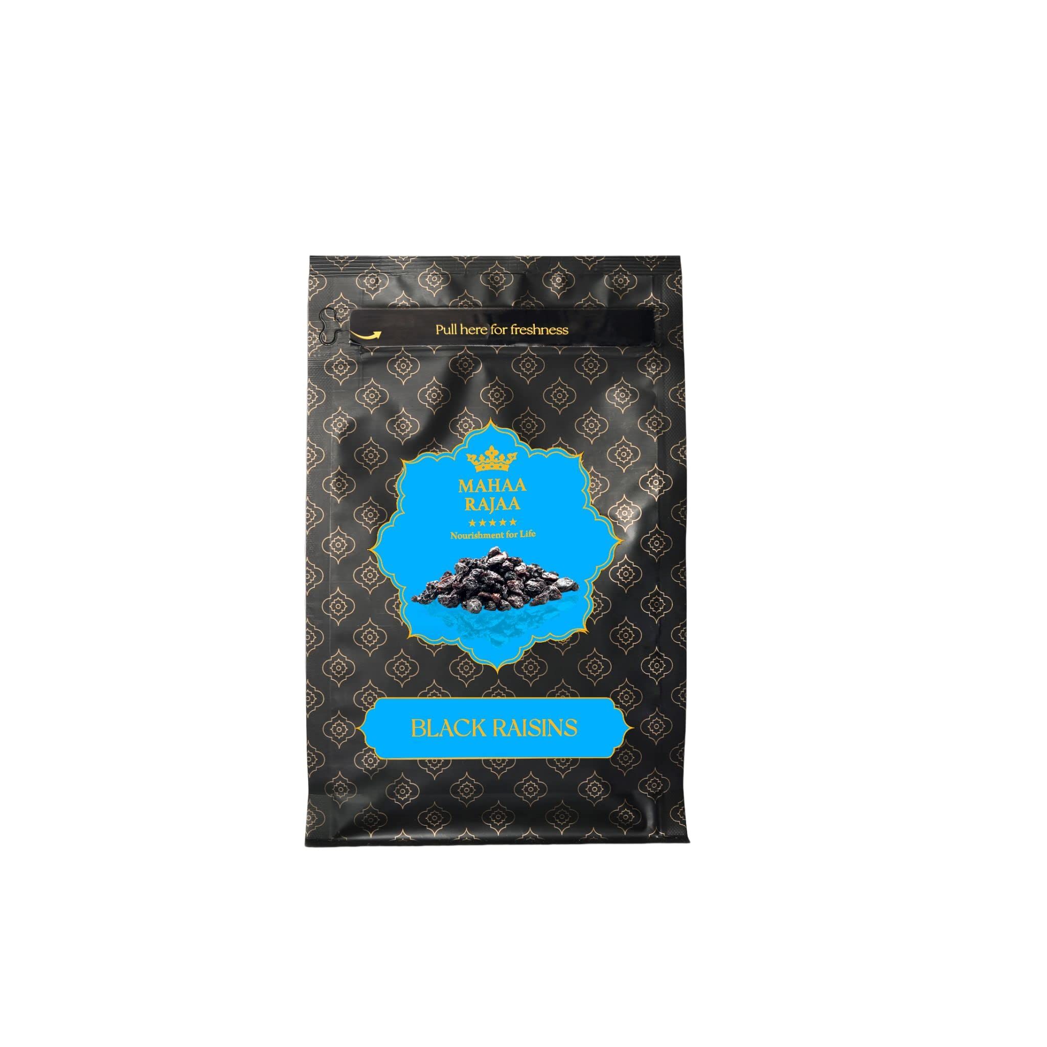 Mahaa Rajaa Black Raisins/Kali Draksh, 454g | Magnesium Rich | Fresh from Farm