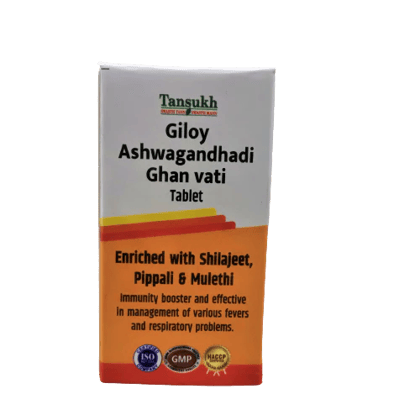 Tansukh Giloy Ashwagandhadi Ghan Vati (With Shilajit, Pippali & Mulethi)