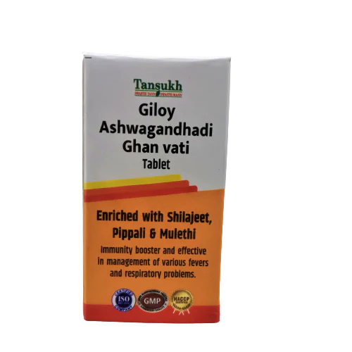 Tansukh Giloy Ashwagandhadi Ghan Vati (With Shilajit, Pippali & Mulethi)