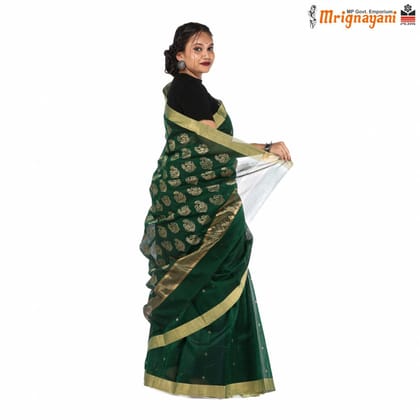 HANDLOOM CHANDERI SILK SAREE WITH BLOUSE (SKU - 1SC103120622, SAREE - 1026)