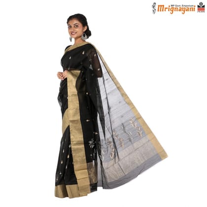 HANDLOOM CHANDERI SILK SAREE WITH BLOUSE (SKU - 1SC107030819, SAREE - 1022)