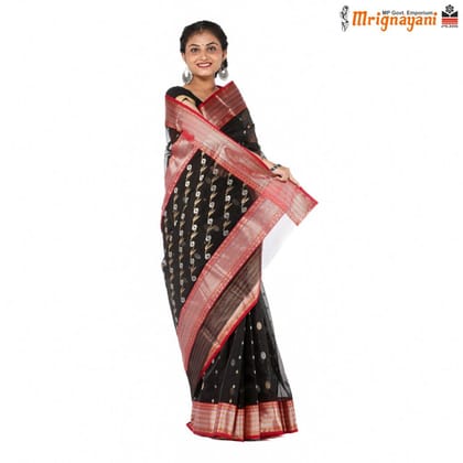 HANDLOOM CHANDERI SILK SAREE WITH BLOUSE (SKU - 1SC202100322, SAREE - 1003)