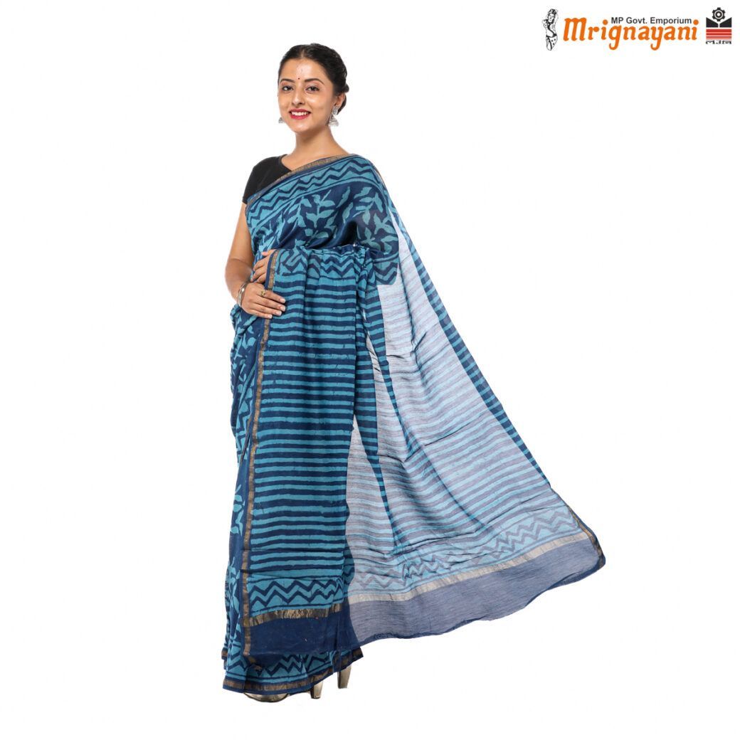 HANDLOOM CHANDERI SILK SAREE WITH BLOUSE (SKU - 1SCZ01110120, SAREE- 1270)