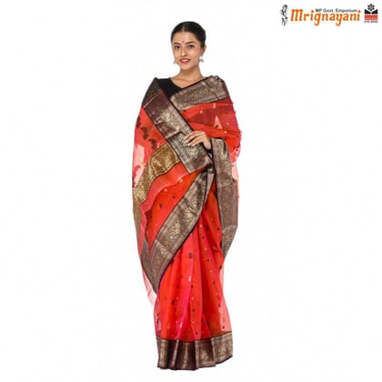 HANDLOOM CHANDERI SILK SAREE WITH BLOUSE