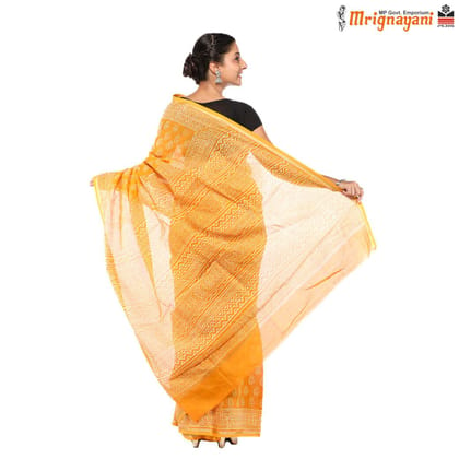 HANDLOOM CHANDERI SILK SAREE WITH BLOUSE (SKU - 1SCZ01250522, SAREE - 1252)