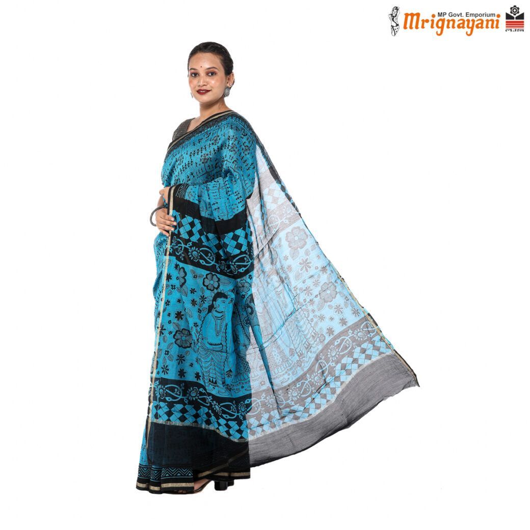 HANDLOOM CHANDERI SILK SAREE WITH BLOUSE (SKU - 1SCZ01200522 , SAREE - 1231)