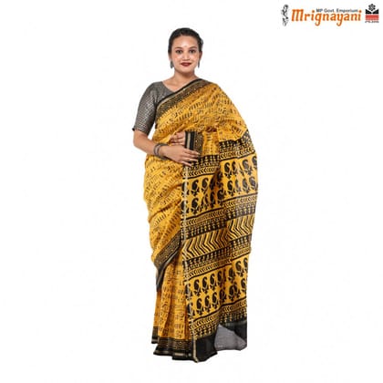 HANDLOOM CHANDERI SILK SAREE WITH BLOUSE (SKU - 1SCZ01250522 , SAREE - 1230)