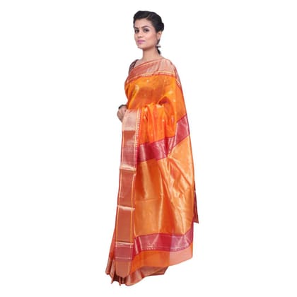 HANDLOOM CHANDERI SAREE- MERCERISED(COTTON+SILK MIX) WITH BLOUSE (SKU - 1SC203110620 SAREE- 89)